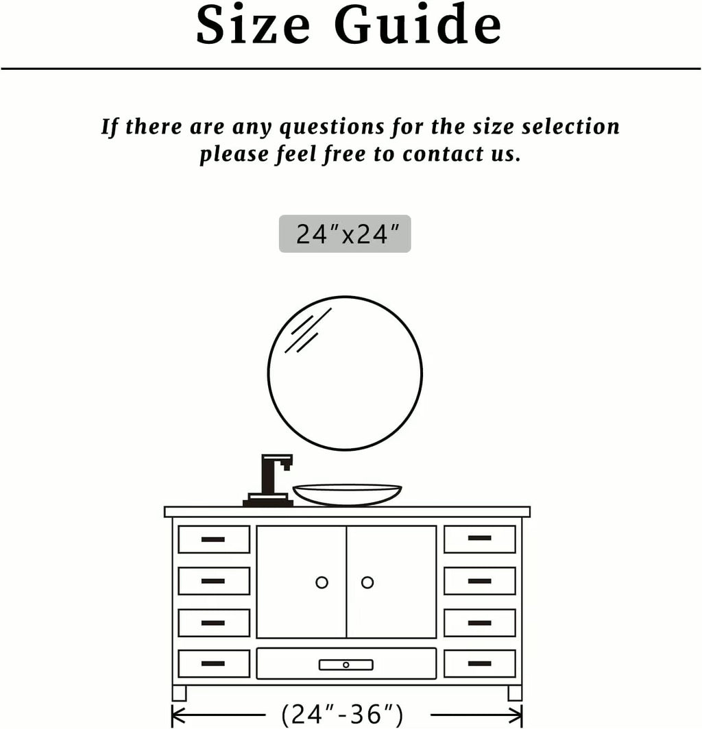 Black Round Wall Mirror